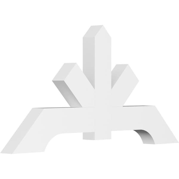 Ekena Millwork Vanguard Architectural Grade PVC Gable Bracket, 60"W x 30"H x 4"D x 6"F, 12/12 Pitch GBP060X30X0406VAN00 - main